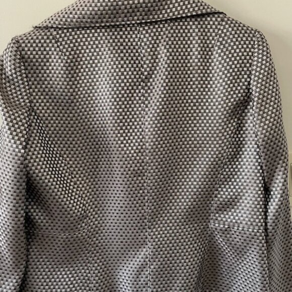 Jones of New York Collection VTG Jacket - metallic taupe/black/cream - size 10 - Picture 3 of 8